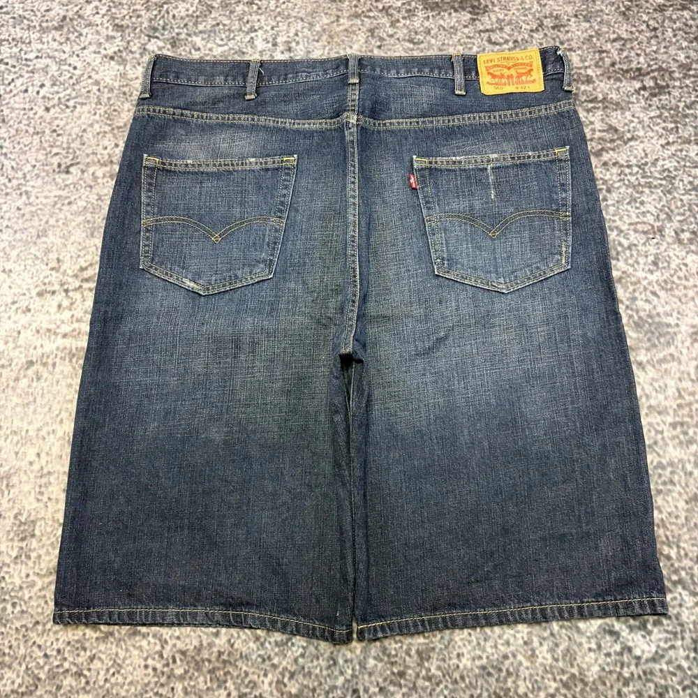 Levi's 569 Jorts Mens 42 Blue Baggy Wide Leg Grunge Skater Denim Shorts